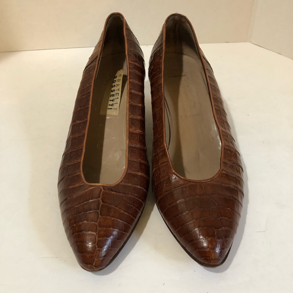 Vintage Fratelli Rosetti Leather Shoes Brown Size 7.5 M